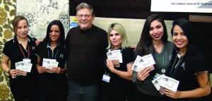 Raquel, Natália, Laura, Luana e Adrian ganhadoras da Riachuello