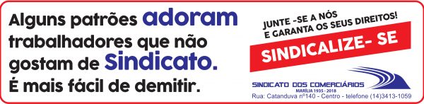 FAÇA PARTE DO SEU SINDICATO!