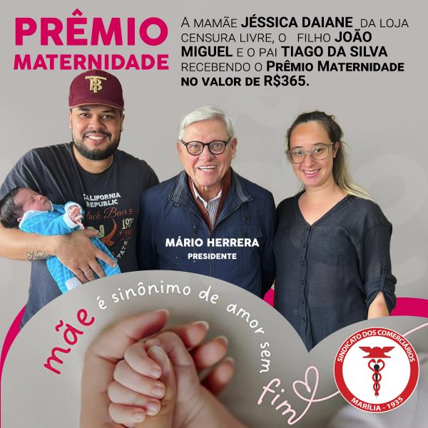 MAIS UMA COMERCIÁRIA GANHADORA DO PRÊMIO MATERNIDADE
