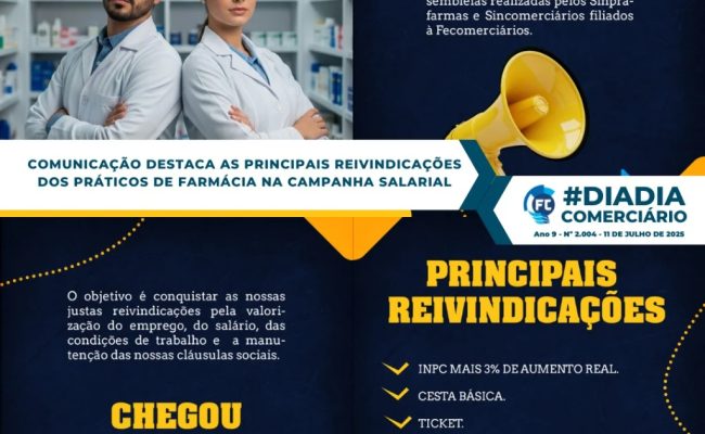 Fique Atento! Comerciário de farmácia